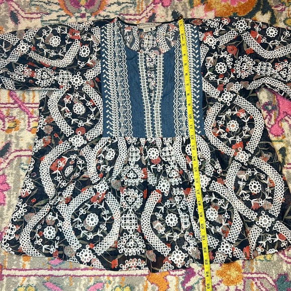 Sachin + Babi x Anthropologie Kalena Embroidered Eyelet Blouse New Size XS - Picture 13 of 13